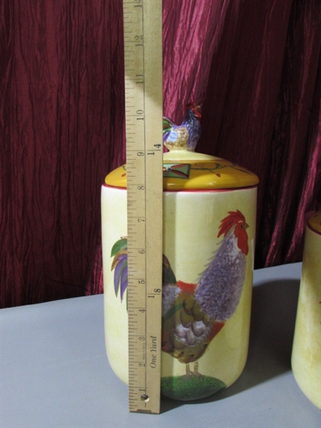 ONEIDA ROOSTER CANISTERS AND DISHES
