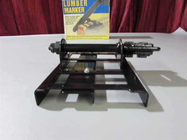 ELECTRIC CHAIN SAW SHARPENER AND LUMBER MARKER