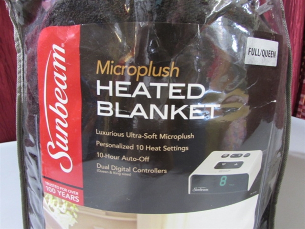 SUNBEAM HEATED BLANKET AND MAXHEAT HEATING PAD