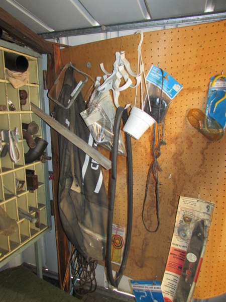 ENTIRE CONTENTS OF SMALL METAL SHED - BUILDING MATERIALS & MORE