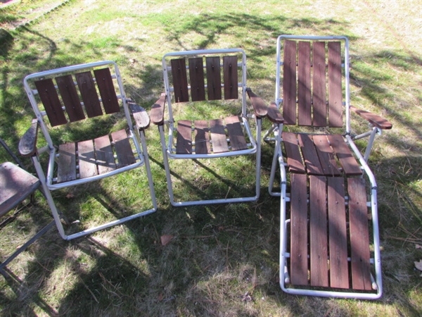OUTDOOR PATIO/DECK CHAIRS & TABLE FRAME