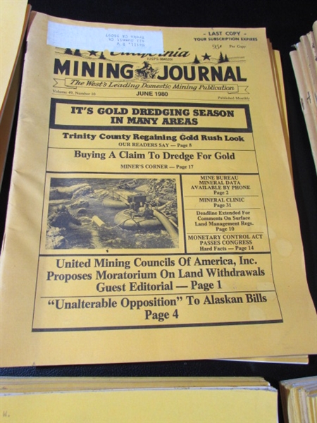 1974-1981 CALIFORNIA MINING JOURNAL COLLECTION