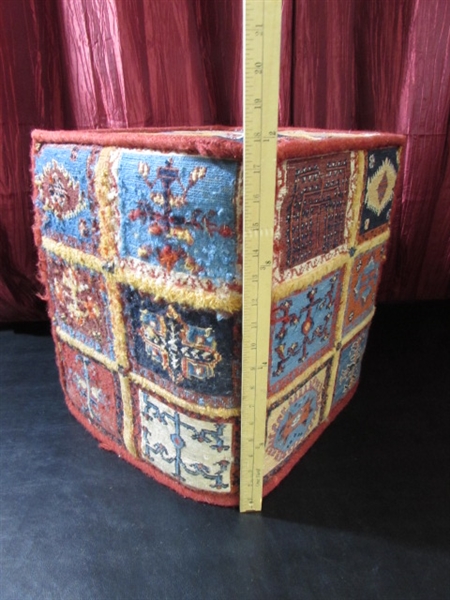 FABRIC OTTOMAN & BASKETS