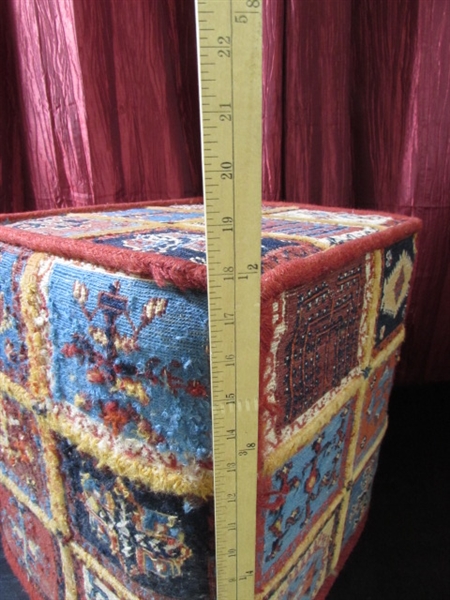 FABRIC OTTOMAN & BASKETS