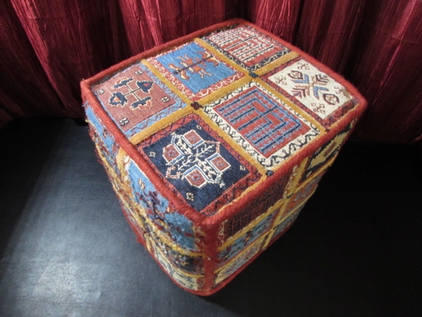 FABRIC OTTOMAN & BASKETS