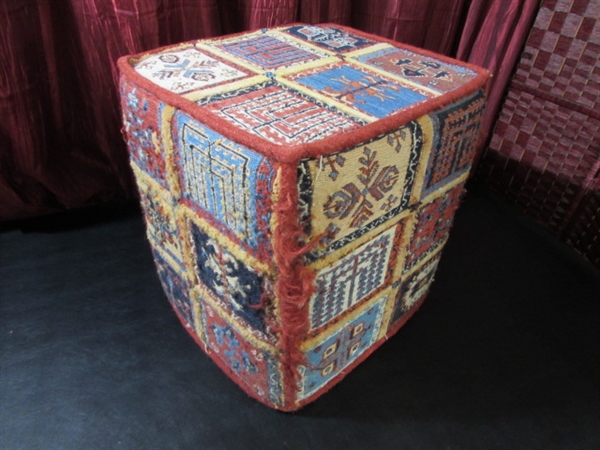 FABRIC OTTOMAN & BASKETS