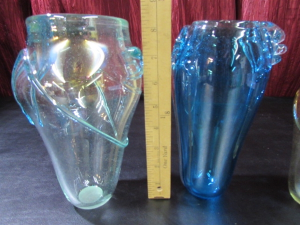 BEAUTIFUL HAND BLOWN VASES