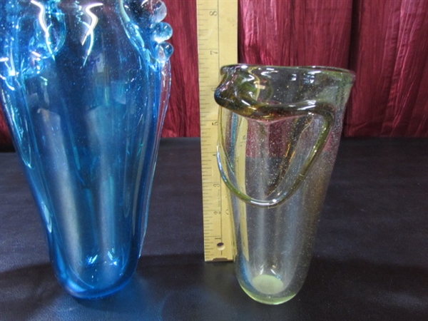 BEAUTIFUL HAND BLOWN VASES