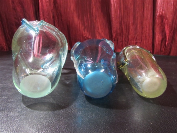 BEAUTIFUL HAND BLOWN VASES