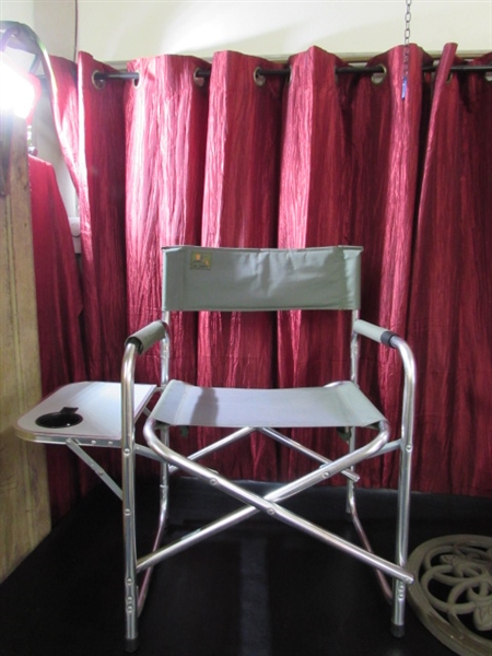 CAMP CHAIR & UMBRELLA STAND