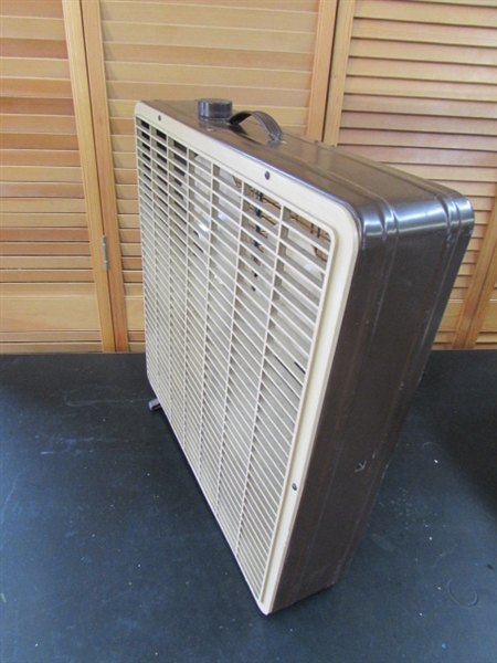 BOX FAN, TABLE FAN & HEATER