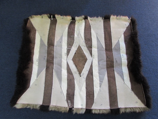 MULTI-COLORED SHEEPSKIN RUG/WALL HANGING