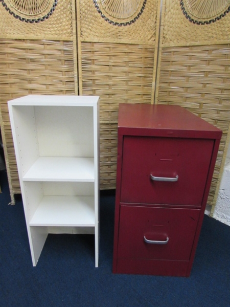 FILE CABINET & SHELF UNIT