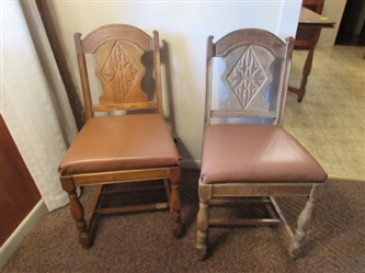 2 ALAMO OAK DINING ROOM CHAIRS THAT MATCH TABLE IN LOT #20 *LOCATED OFF-SITE #2*