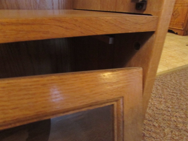 SMALL BOOKCASE WITH GLASS DOORS *LOCATED OFF-SITE #2*