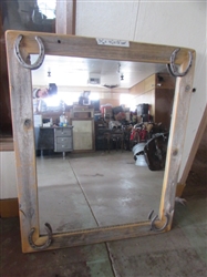 RUSTIC SOLID WOOD FRAMED MIRROR *LOCATED OFF-SITE #1*