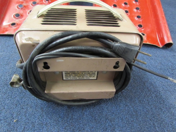 LIGHT DUTY CAR RAMPS, JUMPER CABLES BATTERY CHARGER & MORE.