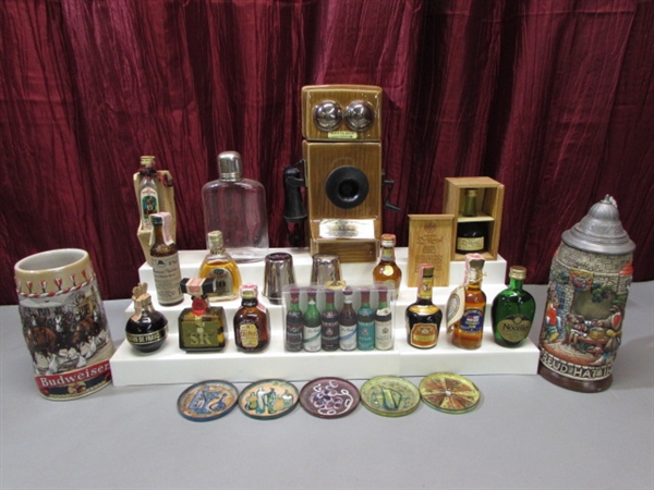 VINTAGE COLLECTIBLE LIQUOR BOTTLES & MORE