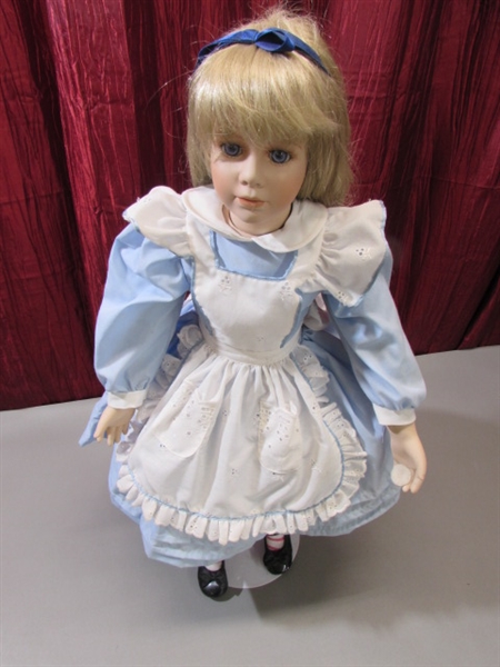 ALICE IN WONDERLAND PORCELAIN DOLL BY THELMA RESCH