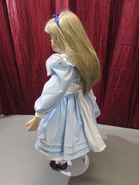 ALICE IN WONDERLAND PORCELAIN DOLL BY THELMA RESCH