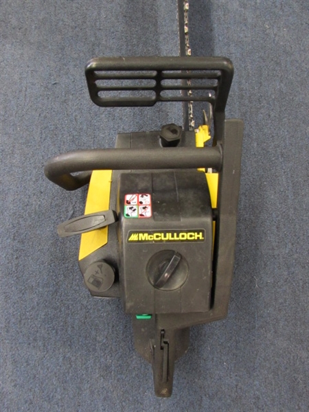 20 MCCULLOCH CHAINSAW WITH EXTRAS