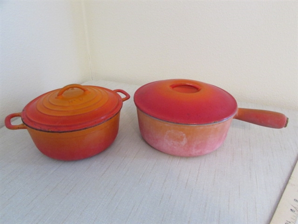 ENAMELED CAST & STEEL POTS