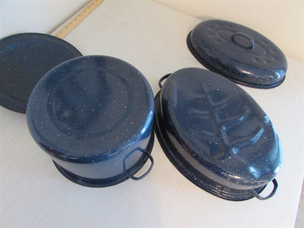 ENAMELED CAST & STEEL POTS