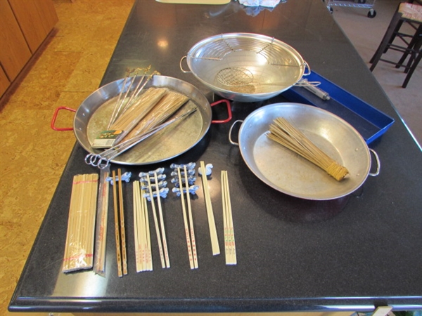 WOK, WEAREVER PAN, CHOPSTICKS & MORE