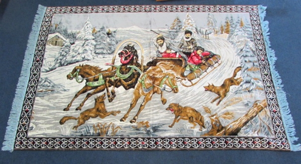 PLUSH VELVET RUSSIAN WALL TAPESTRY