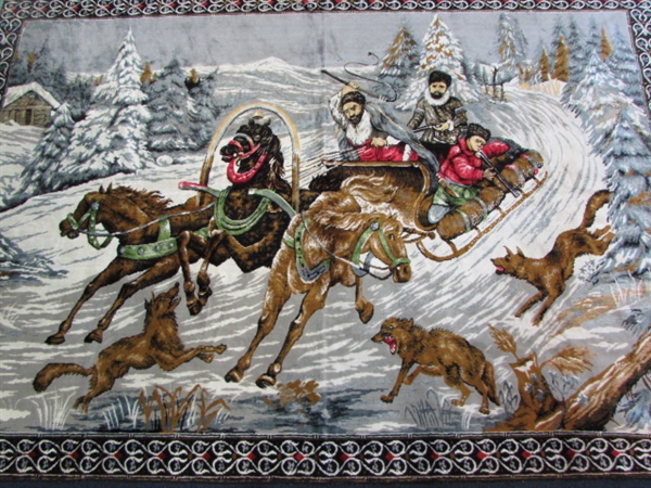 PLUSH VELVET RUSSIAN WALL TAPESTRY