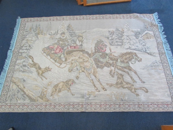 PLUSH VELVET RUSSIAN WALL TAPESTRY