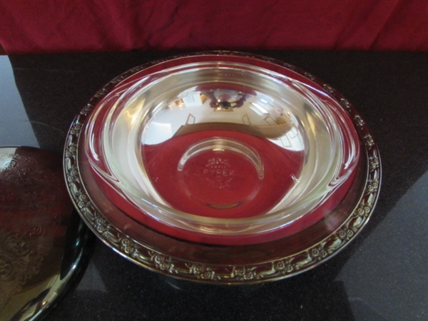 SILVERPLATE WM. ROGERS BY ONEIDA PEDESTAL COVERED SERVING DISH