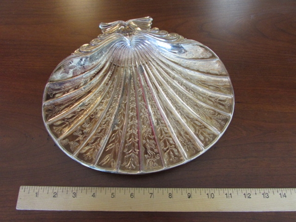 SILVERPLATE SHELL DISH