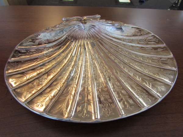 SILVERPLATE SHELL DISH