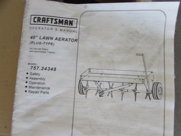 CRAFTSMAN LAWN AERATOR