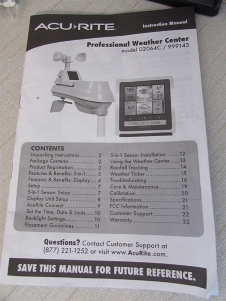 ACU-RITE WEATHER STATION, REPORTER ALERT SYSTEM & MORE