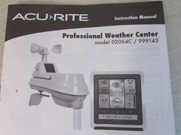 ACU-RITE WEATHER STATION, REPORTER ALERT SYSTEM & MORE