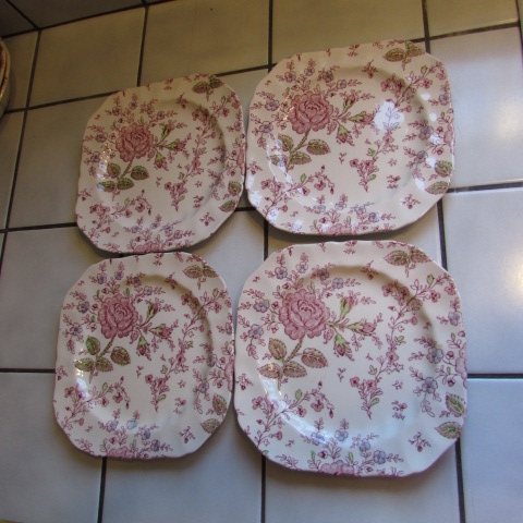 VINTAGE ROSE CHINTZ DINNERWARE