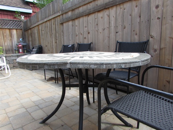 MOSAIC PATIO TABLE AND CHAIRS