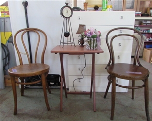2 ANTIQUE BENTWOOD CHAIRS AND MORE
