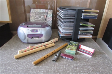 CD/TAPE PLAYER AND MORE