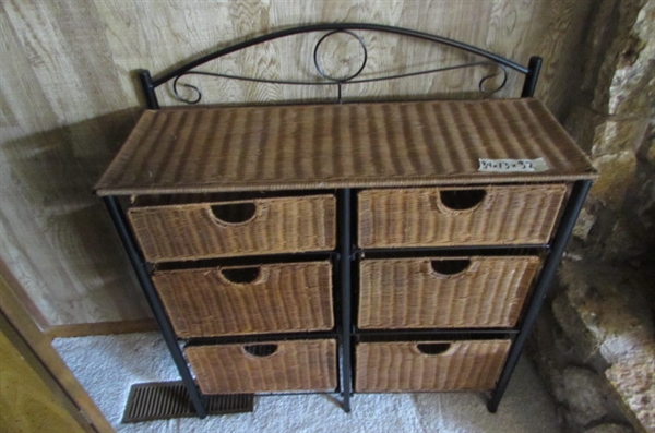 RATTAN CHEST OF DRAWERS