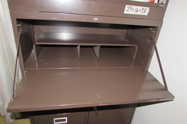 TWO PIECE HON FILING CABINET COMBO