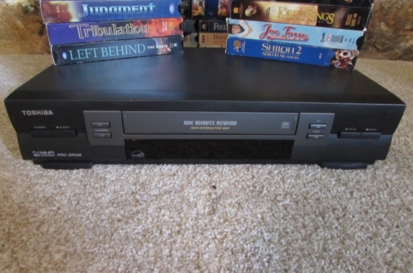 VCR WITH VHS TAPES