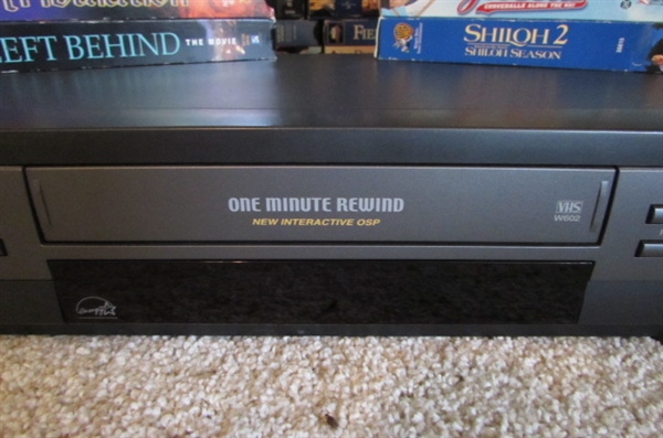 VCR WITH VHS TAPES