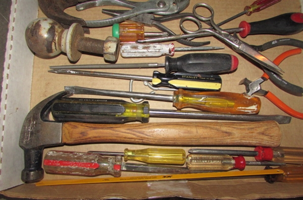 WOOD CLOSET WITH TOOLS