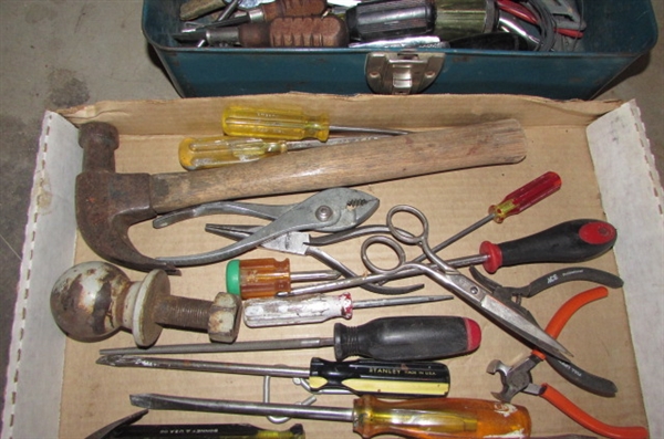 WOOD CLOSET WITH TOOLS