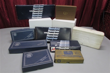 MORE EMPTY ORIGINAL BOXES FOR SMITH & WESSON & COLT REVOLVERS & PISTOLS