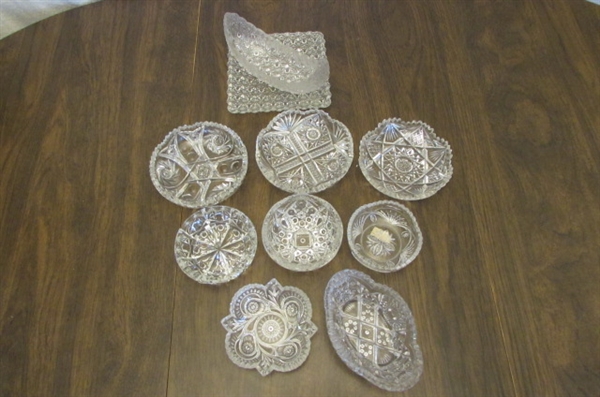 VINTAGE/ANTIQUE CUT GLASS DISHES