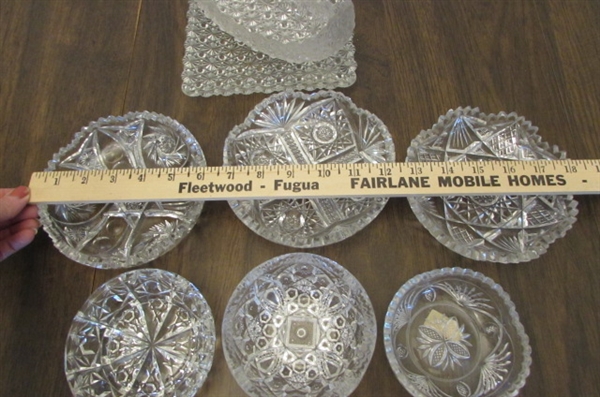 VINTAGE/ANTIQUE CUT GLASS DISHES